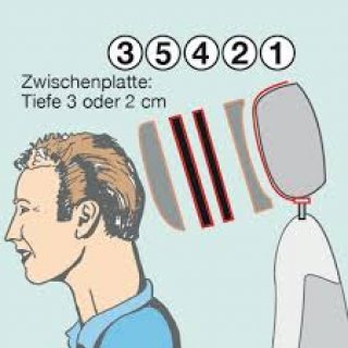 Sitback Bechterew-Auto-Nackenkissen 2 cm optionale Zwischenplatten
